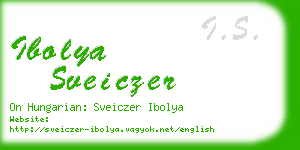 ibolya sveiczer business card